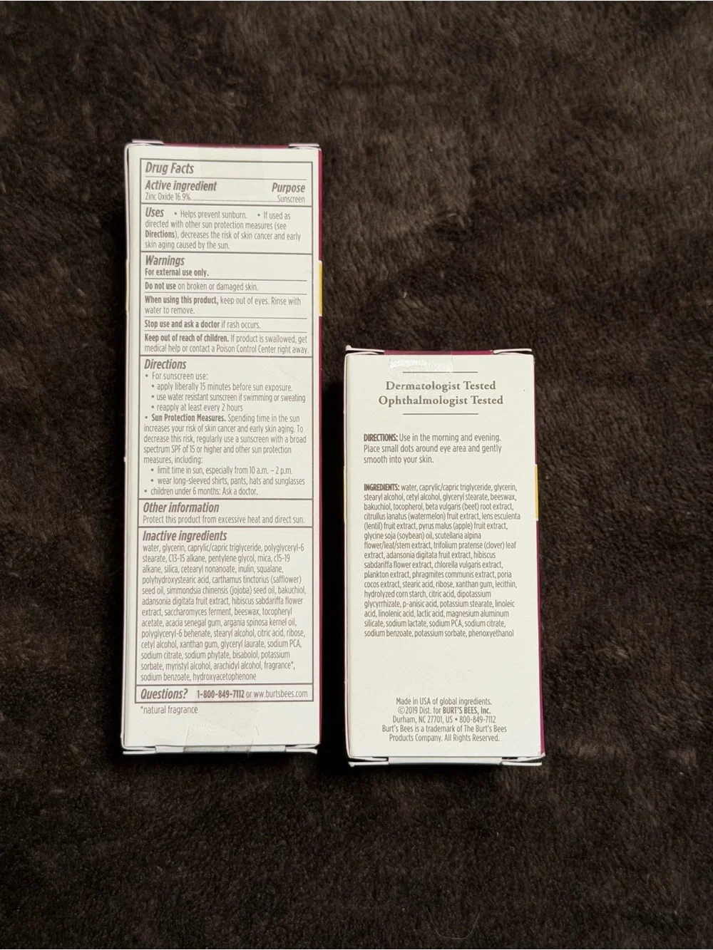 Burt's Bees Renewal Firming Eye Cream & Firming Day Lotion BRAND NEW